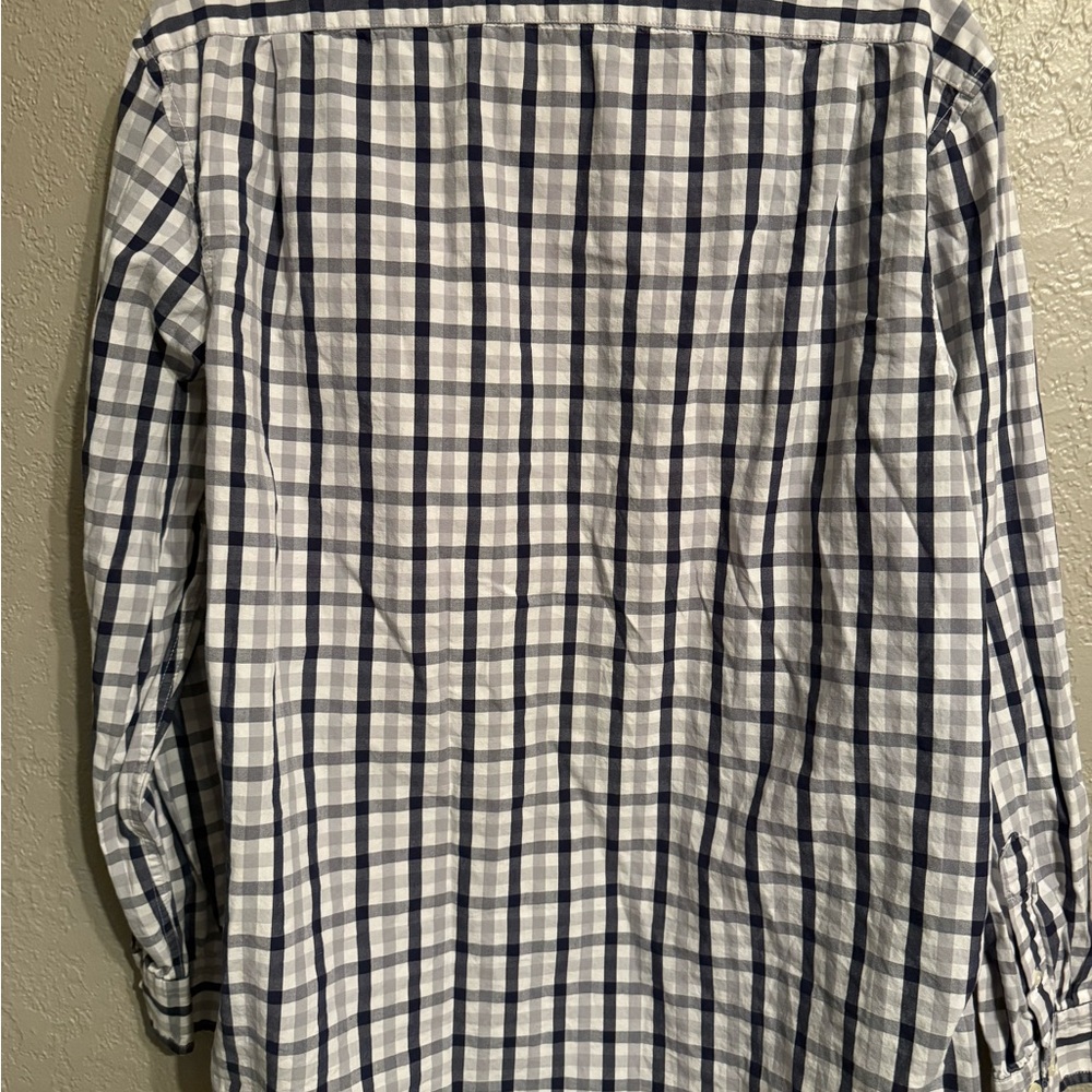U.S. Polo Assn. Men's Navy and White Plaid Shirt - Picture 7 of 7